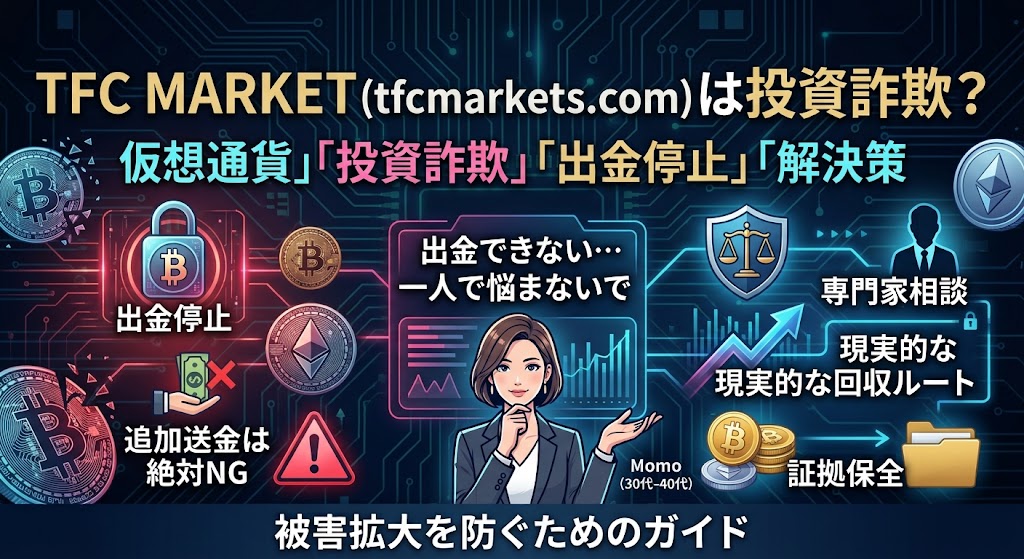 TFC MARKET(tfcmarkets.com)は投資詐欺?出金停止の手口と被害回収の現実的対応
