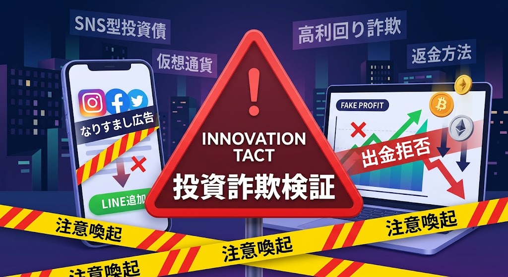 【注意喚起】INNOVATION TACT(innovation-tact.com)は投資詐欺?出金拒否の手口と返金対処法を徹底解説
