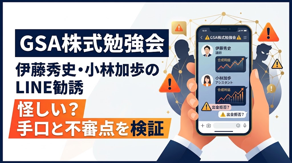 GSA株式勉強会(伊藤秀史・小林加歩)は怪しい?SNS投資勧誘の手口と不審点を検証